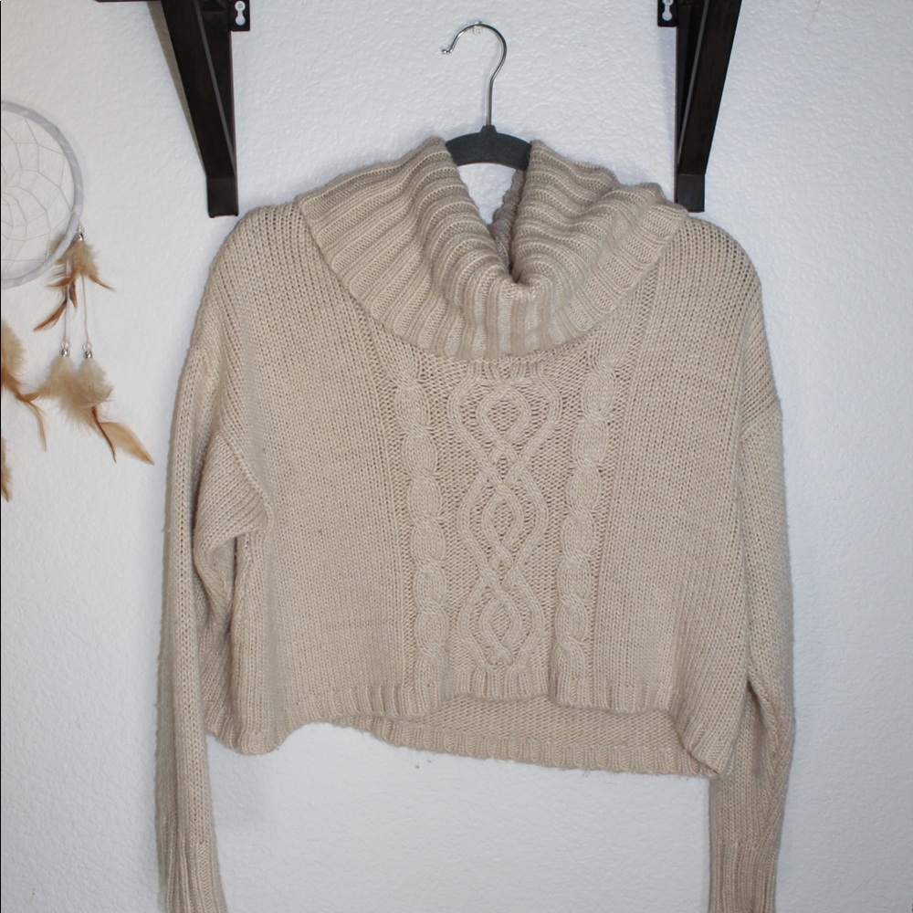 Cream turtle neck sweater
